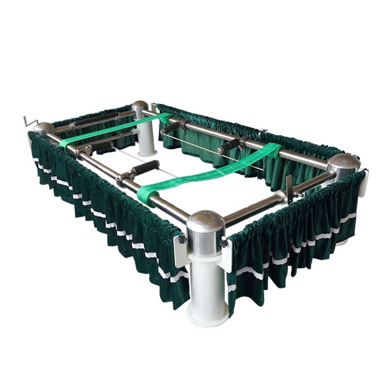 Two-Person Operated Coffin Lowering Device for Funeral Services