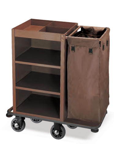 Hotel Laundry Linen Trolley – Heavy Duty Stainless Steel Housekeeping Cart with Lockable Wheels