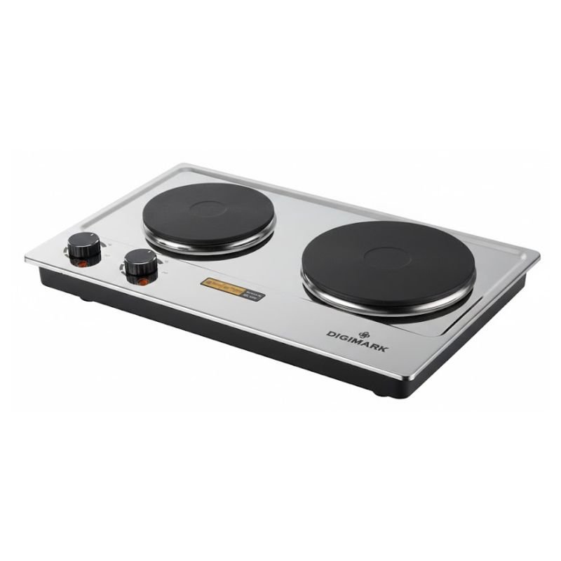 Digimark 2-Plate Built-In Hob – Stainless Steel Solid Plate Stove