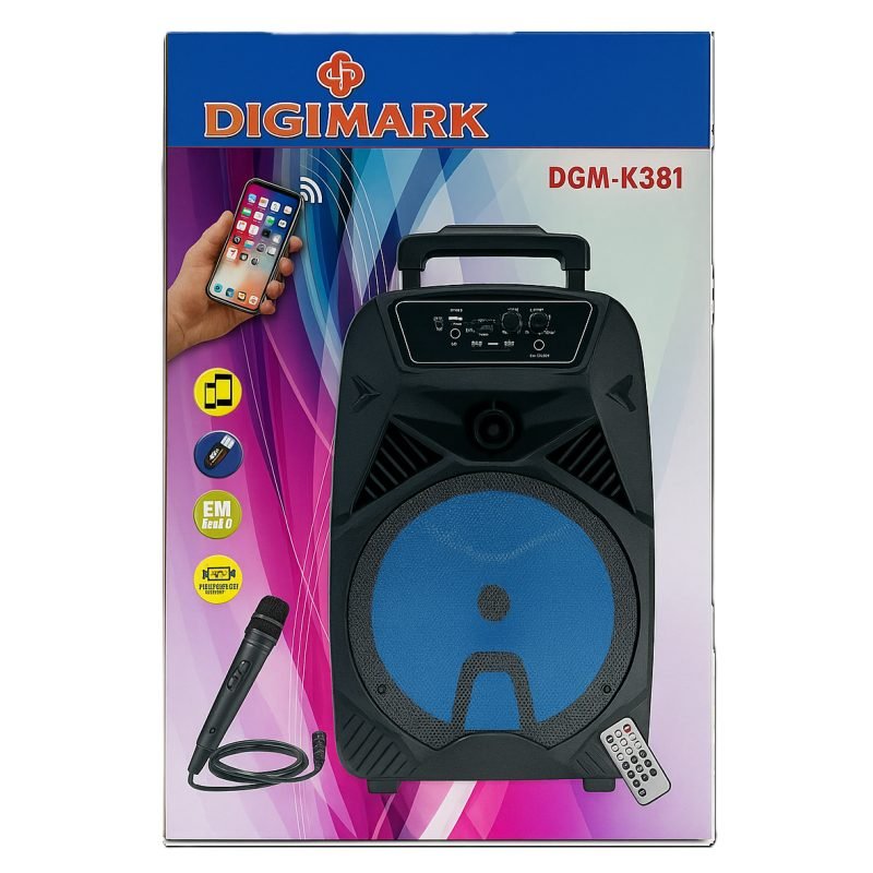 Digimark Portable Bluetooth Trolley Speaker with Microphone