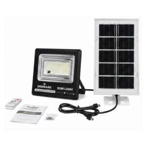 50W Solar LED Flood Light – Compact Outdoor Security Lamp with Remote