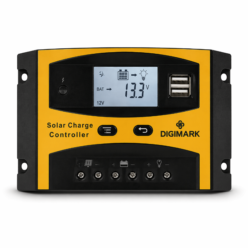 Digimark 20A Solar Charge Controller – PWM Solar Controller with USB Output (DGMSCL20A)
