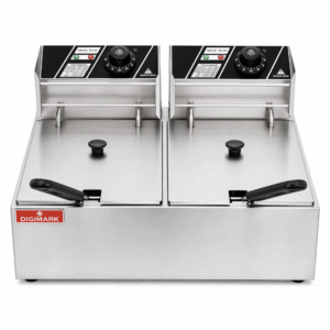 Digimark DGMF1522 Double Tank 6L + 6L Electric Fryer – Commercial Deep Fryer