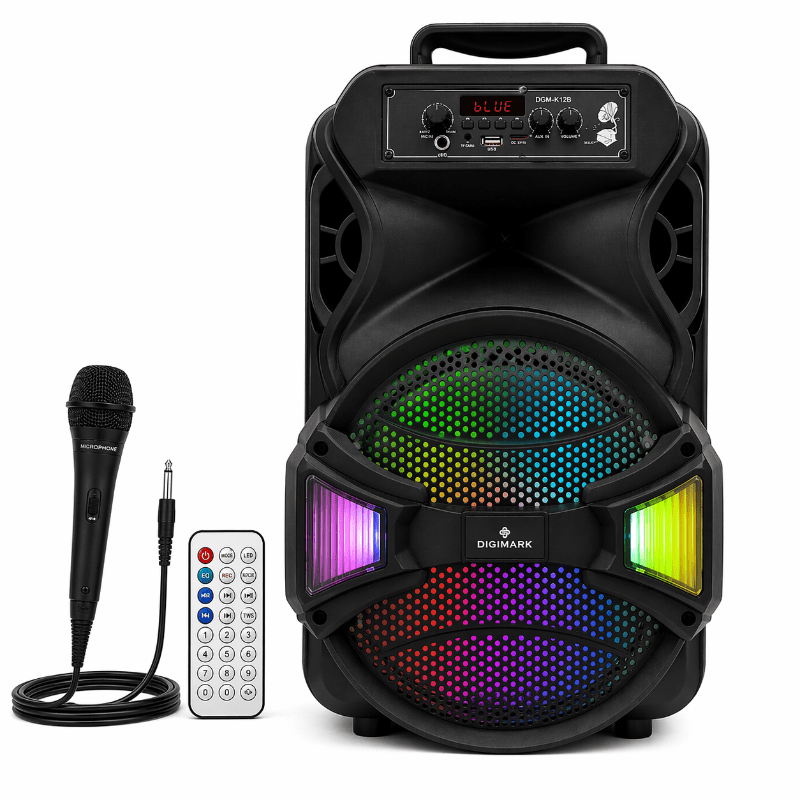Digimark DGMK12B Portable Bluetooth Speaker with Microphone & LED Lights