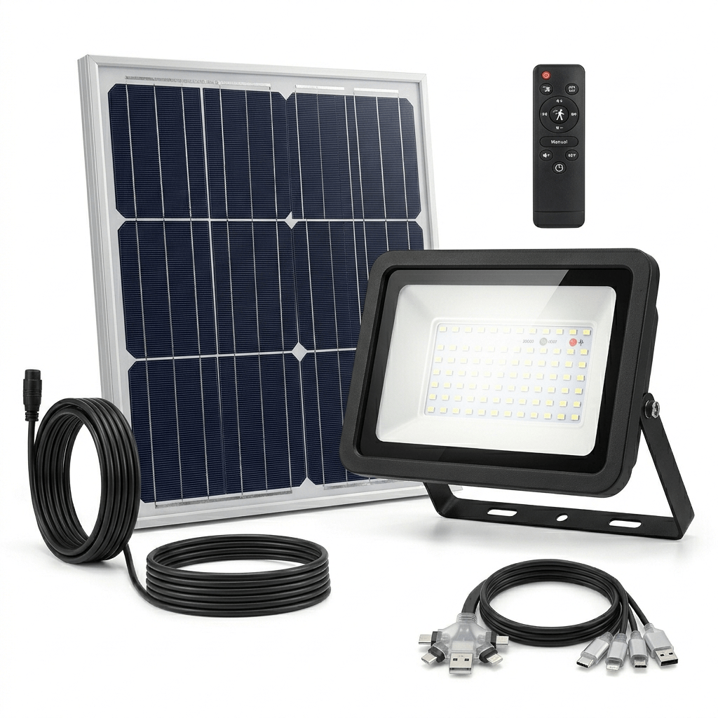 Digimark DGML100AV 100W Solar Flood Light – Outdoor LED Security Light with Remote, IP65 Waterproof, Load Shedding Backup Lighting