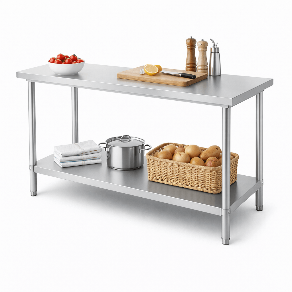 Commercial Stainless Steel Work Table with Undershelf