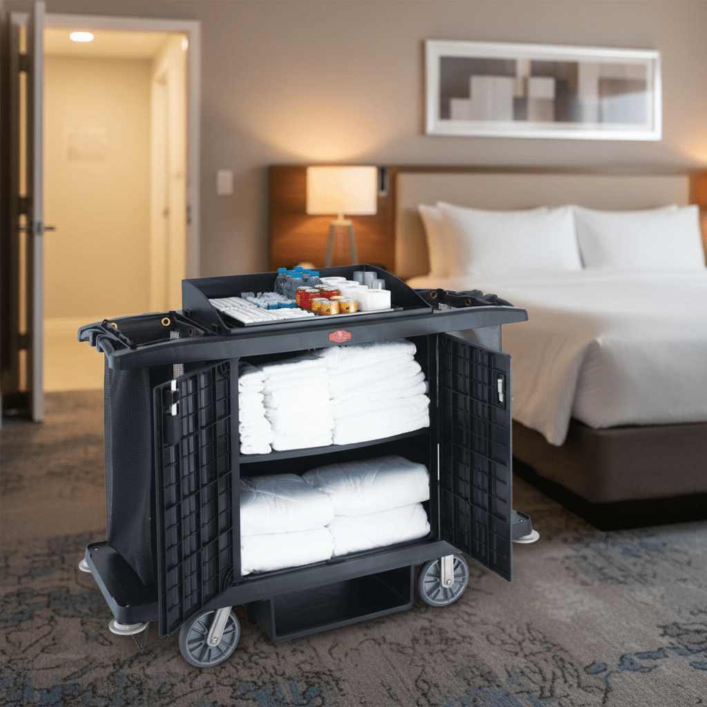 Heavy Duty Laundry & Cleaning Trolley with Wheels