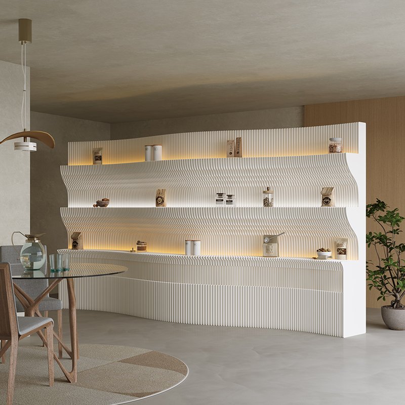 Modern Honeycomb Display Shelf