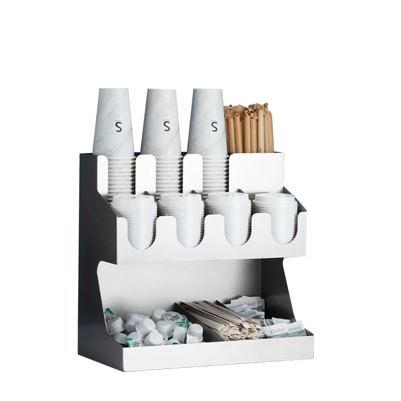 Stainless Steel Coffee Cup Dispenser Rack
