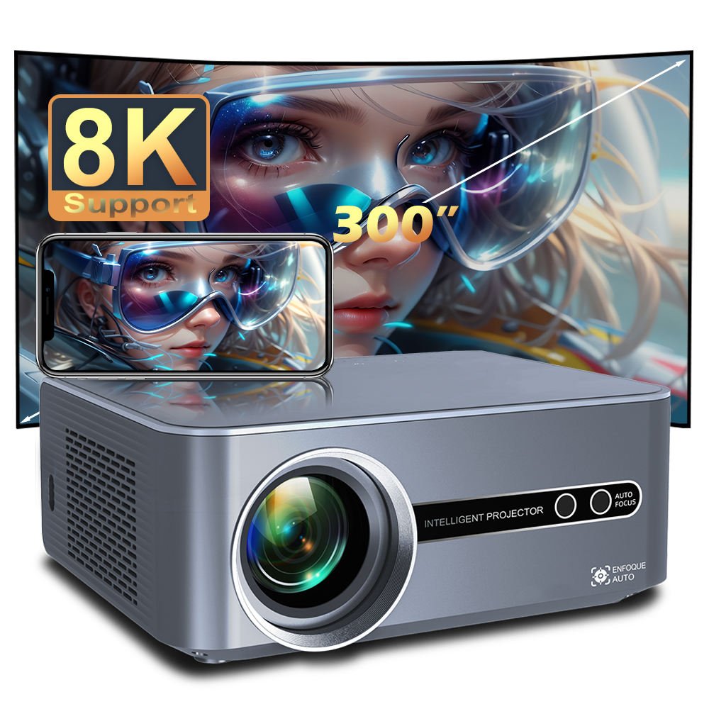 Wireless 1080P Smart Projector – Portable Home Theatre Projector