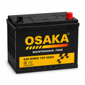 OSAKA 646 Car Battery 12V 60Ah – Maintenance Free Automotive Battery (DIN60)