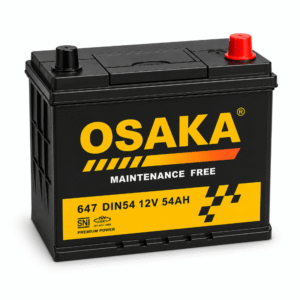OSAKA 647 Car Battery 12V 54Ah – Maintenance Free Automotive Battery (DIN54)