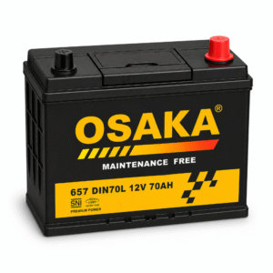 OSAKA 657 Car Battery 12V 70Ah – Maintenance Free Automotive Battery (DIN70L)
