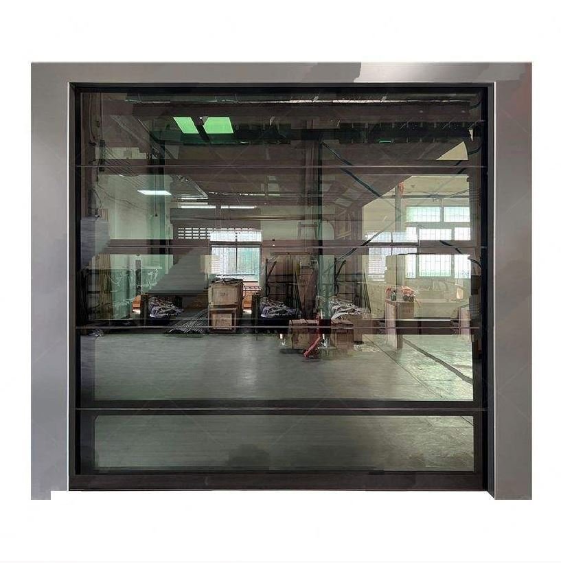 Frameless Electric Aluminium Glass Garage Door