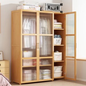Simple Cabinet Shelf Storage Closet Blanket Clothing,wardrobe Organizer Doors, Household
