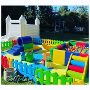 Playground Set Multicolor Children’s Soft Play White Bounce House Puzzle
