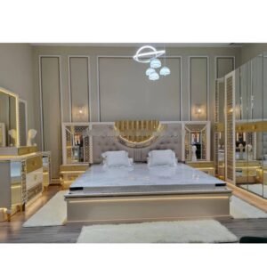 Luxury High Bedroom Set Super King Size Doors Royal Furniture