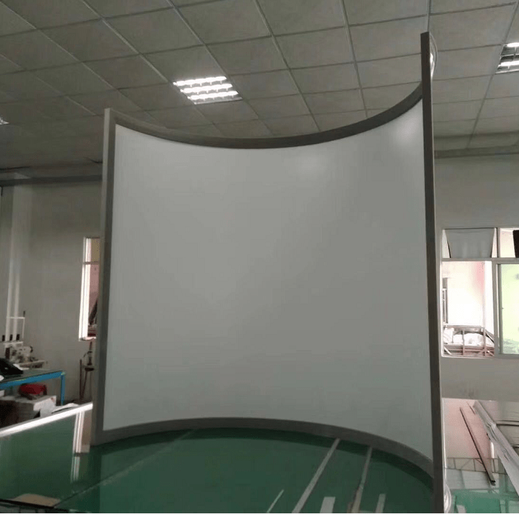 Frame 200inch Curved Fixed Projection Screen, Silver Cinema Screen