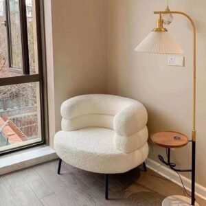 Chair Sofa Accent Single Lazy Curved Design Backrest
