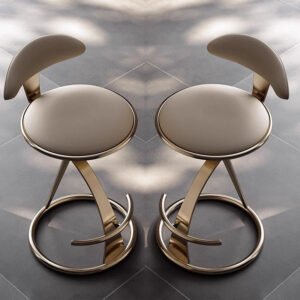 Luxury Modern Stainless Steel Bar Chair