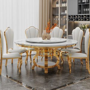 Golden Stainless Steel with Seating for 6