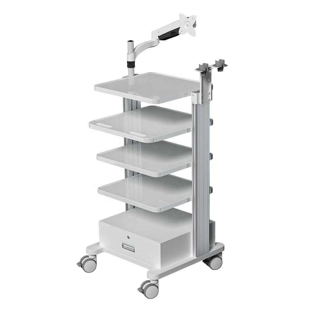 Hospital Mobile Workstation 4Layer Storage