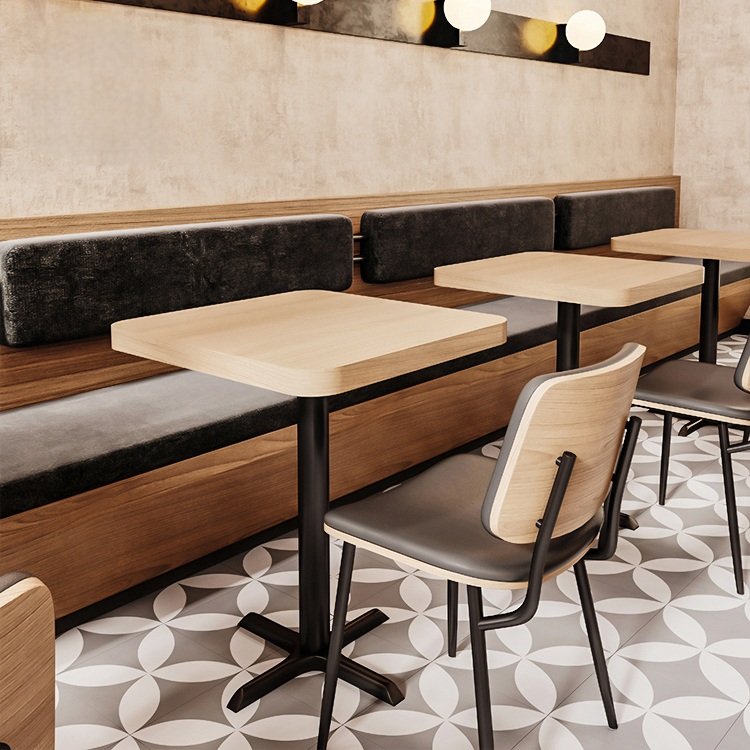 Modern Square Café Table for Fast-Food and Coffee Shops