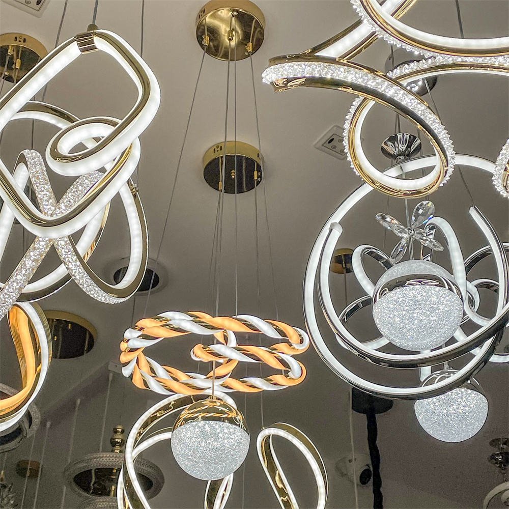 Abstract Crystal Chandelier