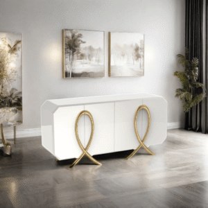 Luxury Living Home Hotel Cabinet Newest Room Buffet White Glossy