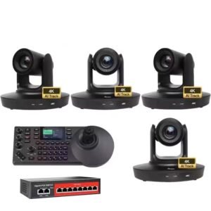 4K 30X PTZ Conference Camera Kit with IP Controller & PoE Switch