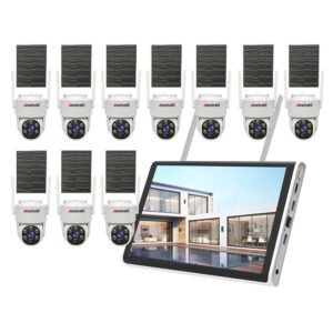Solar Dome Camera Kits with 10 Inch Monitor