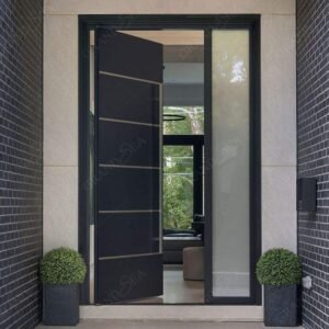 Smart Lock Aluminium Exterior Modern Door