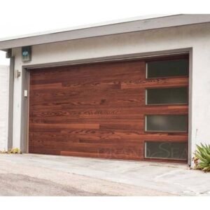 Modern Aluminium Garage Door With Tempering Glass Window