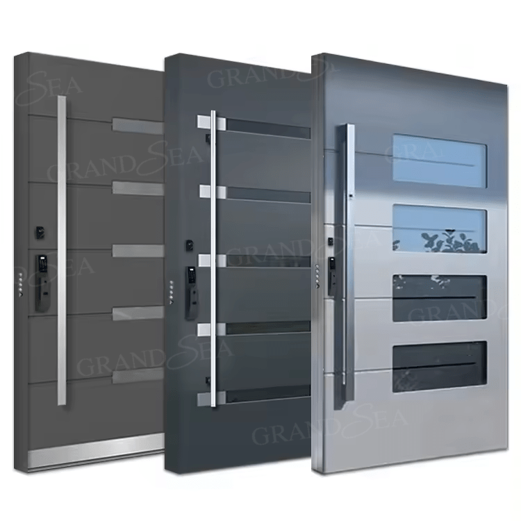 Single Aluminium Security Pivot Front Door