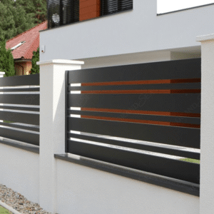 Aluminium Composite Galvanized Steel Fence With Light