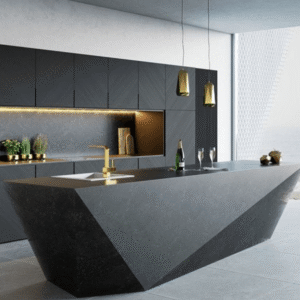 Kitchen With Island Cupboard