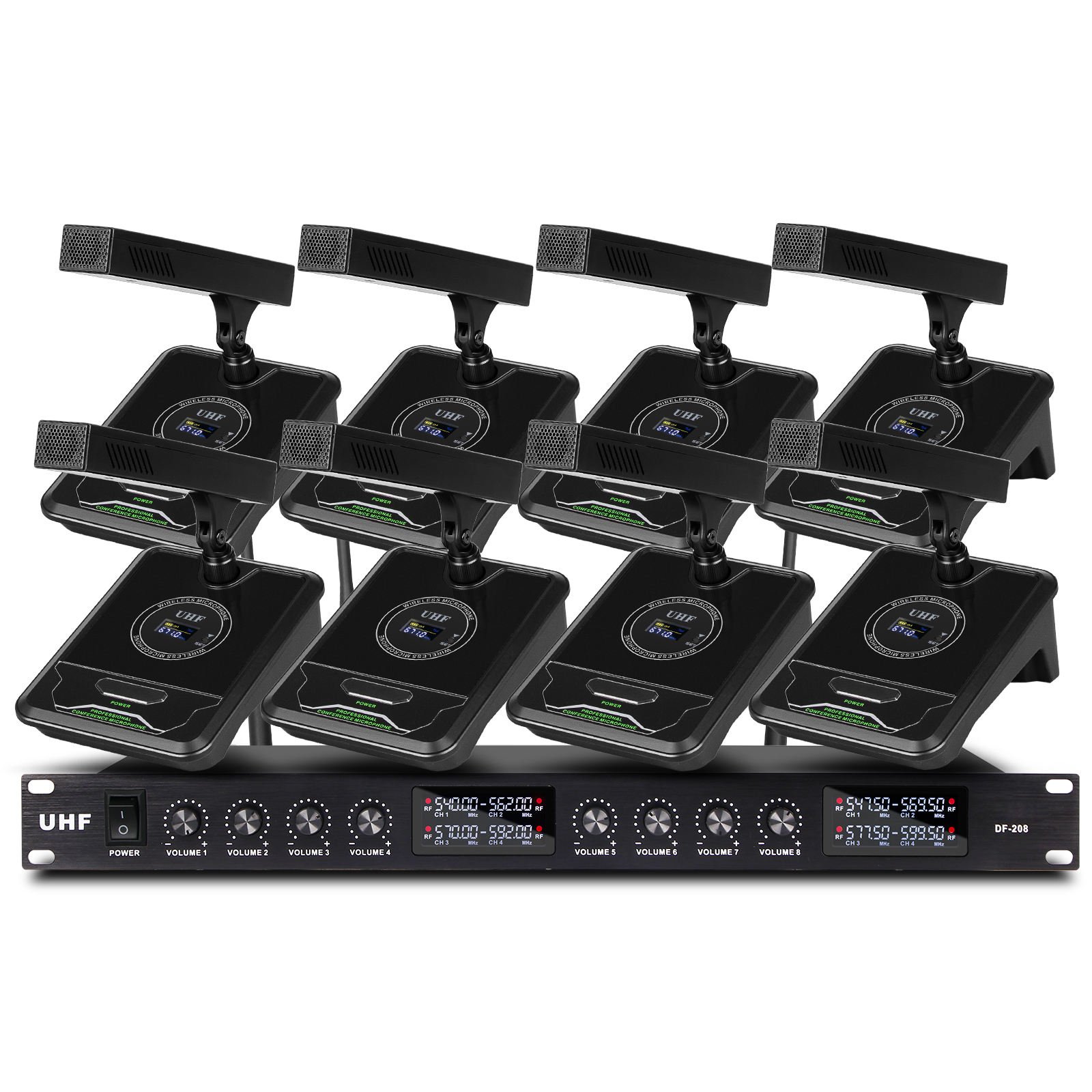 Biner UHF 8-Channel Wireless Microphone System
