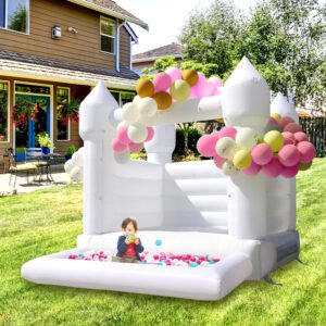 Inflatable Commercial Party Rental Bouncer Castle Jumper Bounce House White