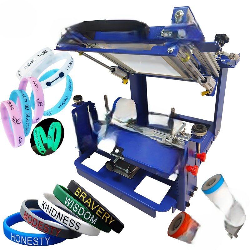 Manual Cylindrical Screen Printer for Silicone Bracelets