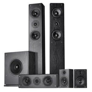 Home New 5.ch Wooden Theater Speaker Subwoofer Amplifier