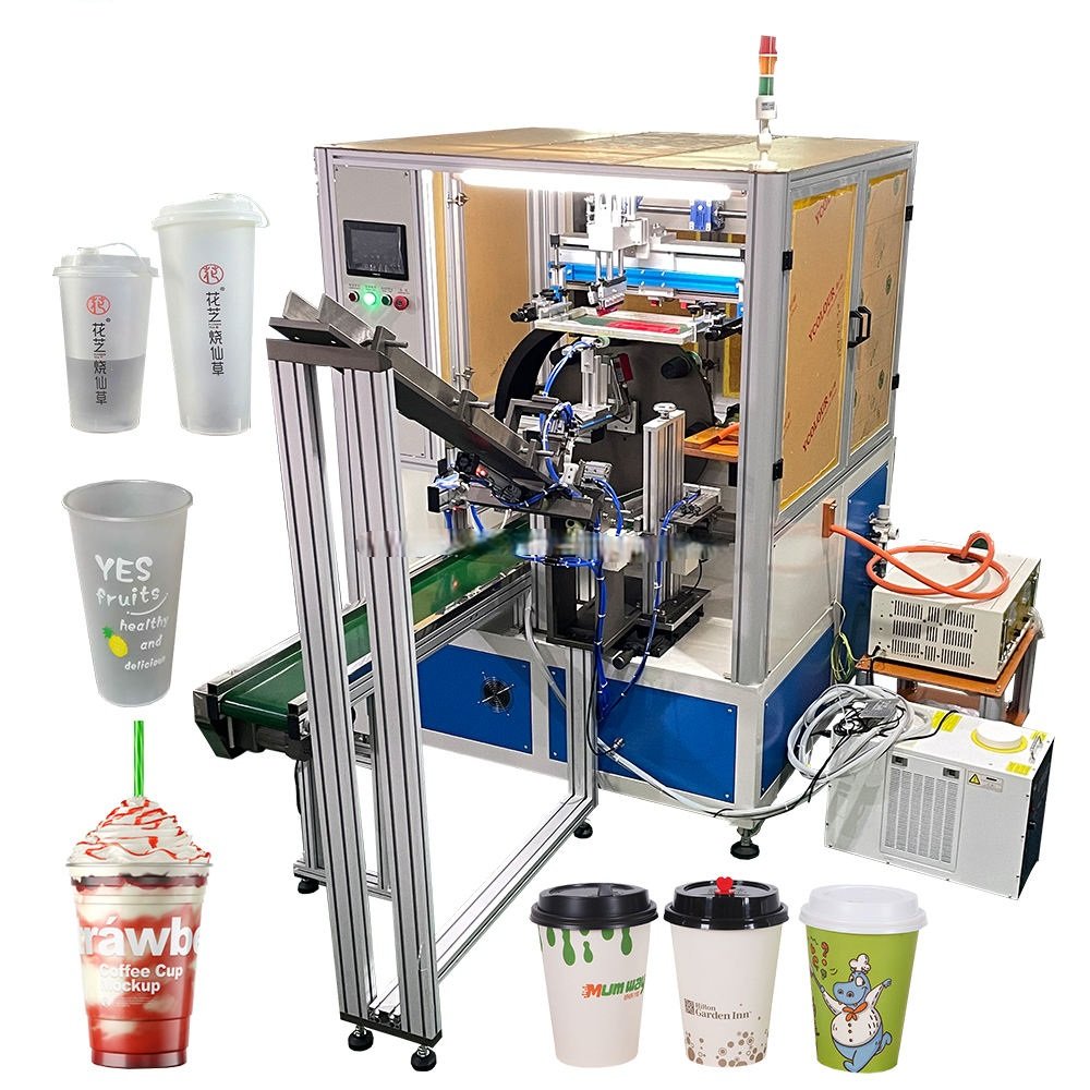 Full Servo Automatic UV Screen Printer for Milk Tea Cups