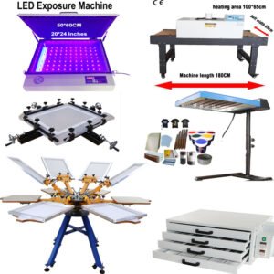 Serigraphy 6-Color 6-Station Screen Printing Machine