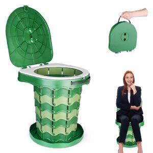 Outdoor Camping Own Patent Rugged Beautiful Retractable Folding Portable Toilet
