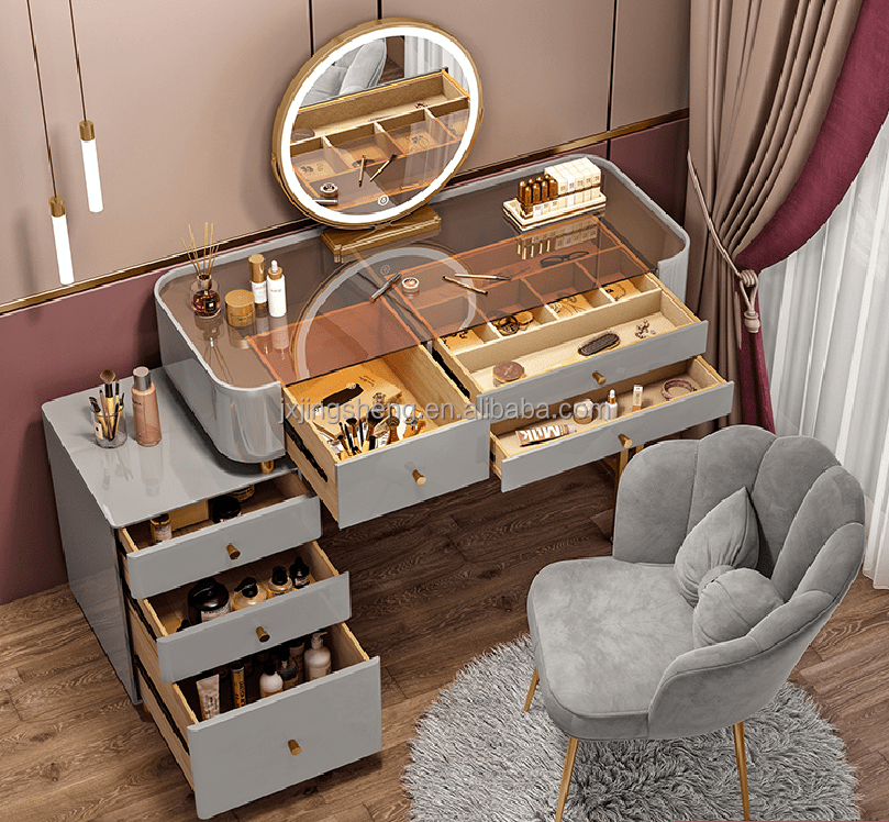 Modern Italian Luxury Makeup Vanity Desk