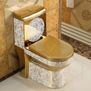 Ceramic With Gold Plating Toilet