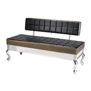 Black Waiting Chair with Backrest