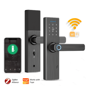 Smart Security Door Lock Cat Eye 3.5 Screen Fingerprint + Card + Password + Key