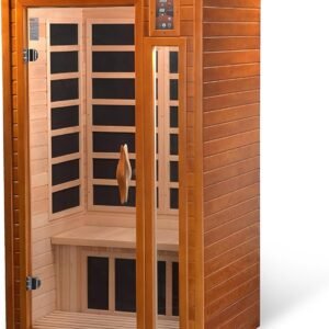 Outdoor Thermo Wood Barrel Sauna with Panoramic Window