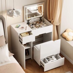 Modern Luxury Mirror Table Set Dresser Storage Dressing