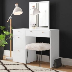 Luxury Bedroom Set Table Mirror Stool Dressing Design New 2-piece